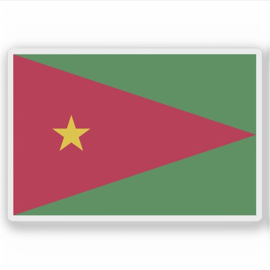 Sticker Drapeau du Suriname (proposition 2) (Devant)