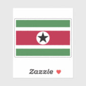 Sticker Drapeau du Suriname (proposition 3) (Feuille)