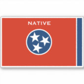 Sticker Drapeau du Tennessee natif (Devant)
