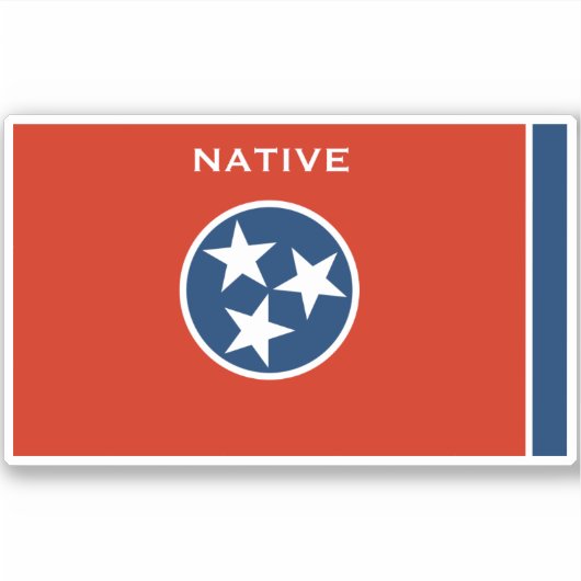 Sticker Drapeau du Tennessee natif (Devant)