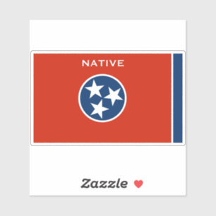 Sticker Drapeau du Tennessee natif