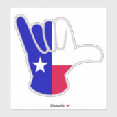 Sticker Drapeau du Texas Shaka (Feuille)