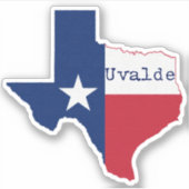Sticker Drapeau du Texas Uvalde (Devant)
