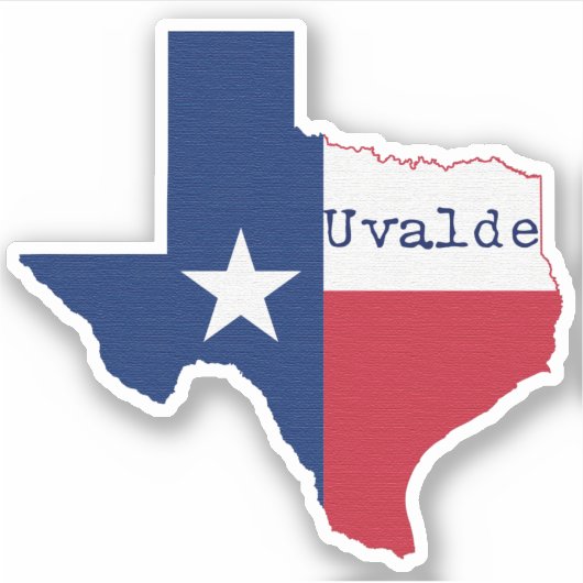 Sticker Drapeau du Texas Uvalde (Devant)