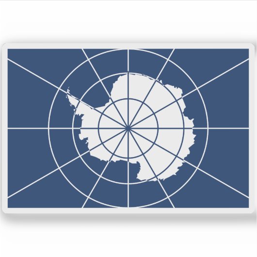 Sticker Drapeau du Traité sur l'Antarctique (Devant)