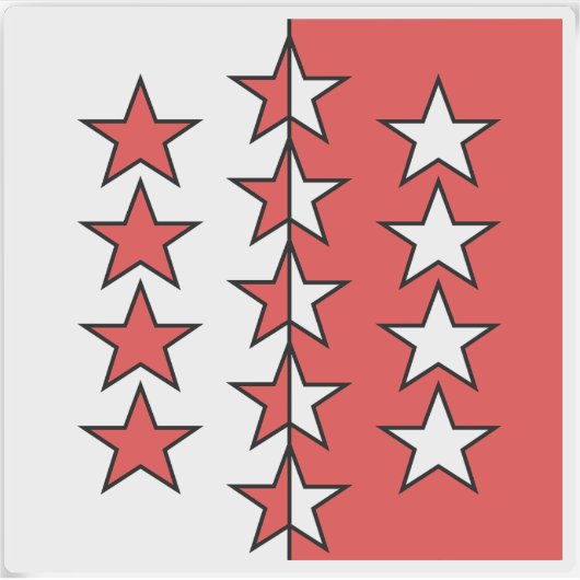 Sticker Drapeau du Valais, Suisse (Devant)
