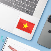 Sticker Drapeau du Vietnam (Ordinateur portable avec iPhone)