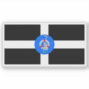 Sticker Drapeau du village de Malpas, Cornouailles, Anglet