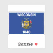 Sticker Drapeau du Wisconsin (Feuille)
