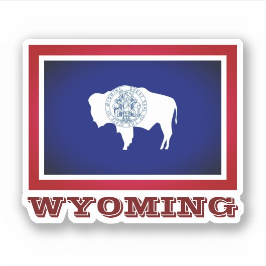 Sticker Drapeau du Wyoming (Devant)