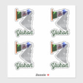 Sticker Drapeau du Yukon (Feuille)