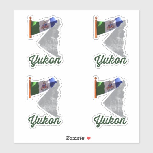 Sticker Drapeau du Yukon (Feuille)