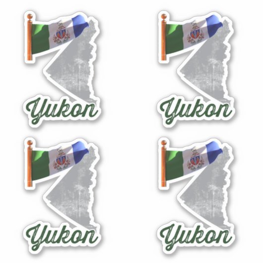 Sticker Drapeau du Yukon (Devant)