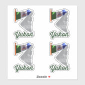 Sticker Drapeau du Yukon (Feuille)