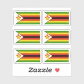 Sticker Drapeau du Zimbabwe - une collection (Feuille)
