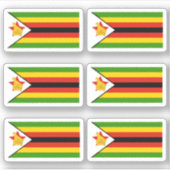 Sticker Drapeau du Zimbabwe - une collection (Devant)