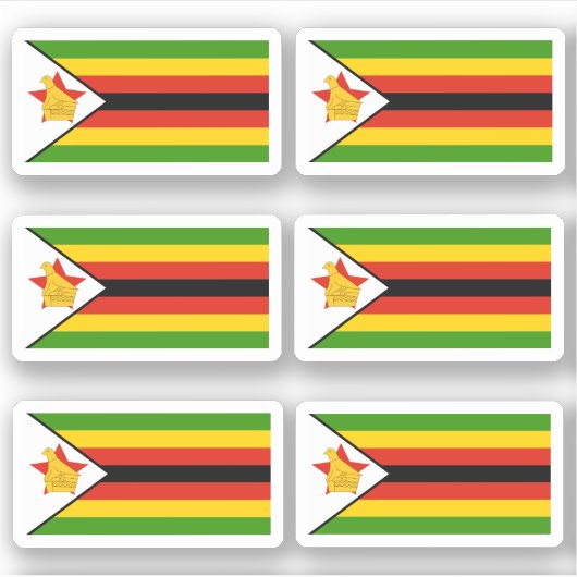Sticker Drapeau du Zimbabwe - une collection (Devant)