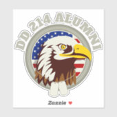 Sticker Drapeau Eagle Emblem USA | DD 214 Alumni Vinyl (Feuille)