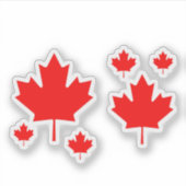 Sticker Drapeau Emblème Feuille d'érable du Canada champio (Devant)