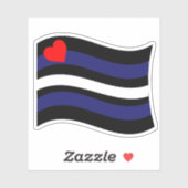 STICKER DRAPEAU EN CUIR QUI FLOTTE (Feuille)
