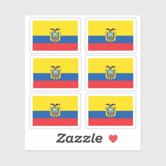Sticker drapeau équatorien (Feuille)