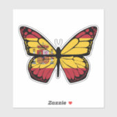 STICKER DRAPEAU ESPAGNE BOUTTERFLY (Feuille)