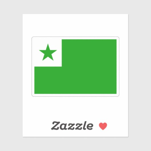 Sticker Drapeau espéranto (Feuille)