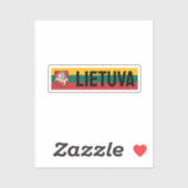 Sticker Drapeau et armoiries de Lituanie (Feuille)