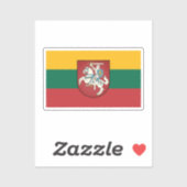 Sticker Drapeau et armoiries de Lituanie (Feuille)