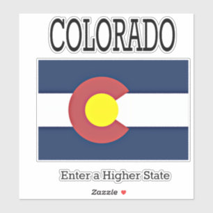 Sticker Drapeau et devise du Colorado