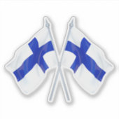 Sticker Drapeau finlandais jumeau (Devant)