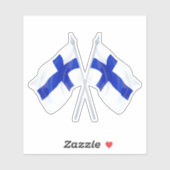 Sticker Drapeau finlandais jumeau (Feuille)