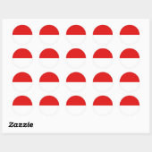 Sticker Drapeau Fisheye Indonésie (Feuille)