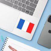 Sticker Drapeau France (Ordinateur portable avec iPhone)