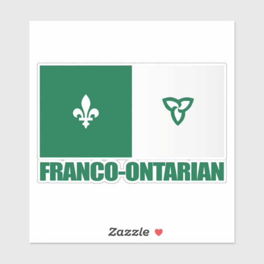 Sticker Drapeau franco-ontarien (Feuille)