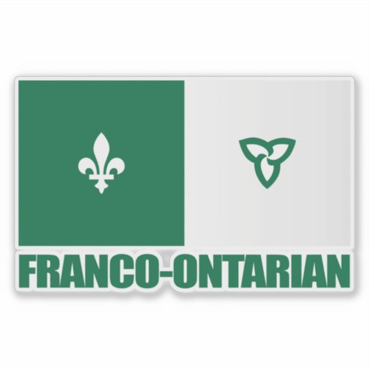 Sticker Drapeau franco-ontarien (Devant)