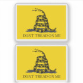 Sticker Drapeau Gadsden jaune classique Ne marchez pas sur (Devant)