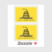 Sticker Drapeau Gadsden jaune classique Ne marchez pas sur (Feuille)
