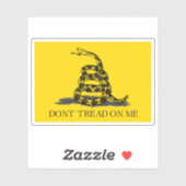 Sticker Drapeau Gadsden jaune classique Ne marchez pas sur (Feuille)