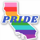 Sticker Drapeau Gay pride de Californie (Devant)