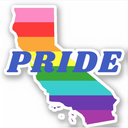 Sticker Drapeau Gay pride de Californie (Devant)