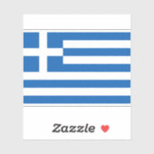 Sticker Drapeau Grèce Patriotique Grec (Feuille)