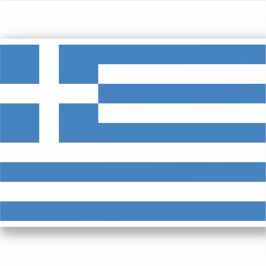 Sticker Drapeau Grèce Patriotique Grec (Devant)
