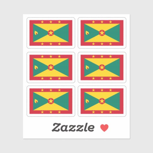 Sticker Drapeau grenadien (Feuille)
