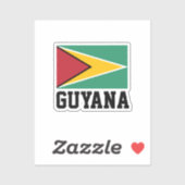 Sticker Drapeau Guyana (Feuille)