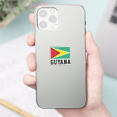 Sticker Drapeau Guyana (Téléphone)