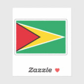 Sticker Drapeau Guyana (Feuille)
