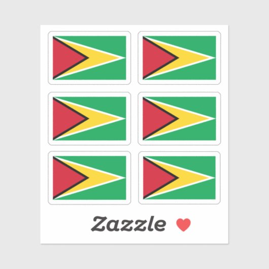 Sticker Drapeau guyanais (Feuille)