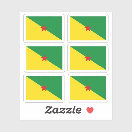 Sticker Drapeau guyanais (Feuille)