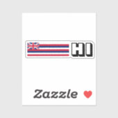 Sticker Drapeau Hawaï (Feuille)